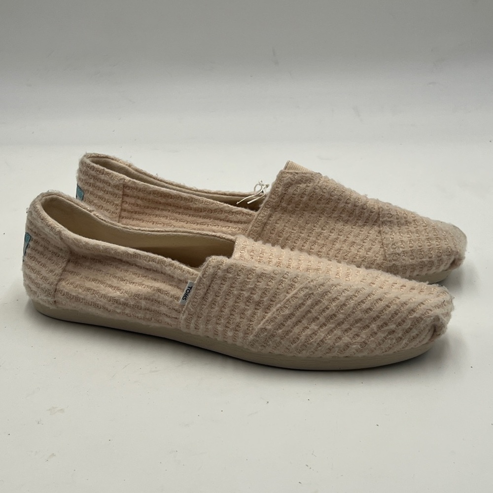 Toms Cream Textured Flats for Effortless Style